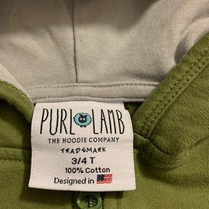 Army green purple lamb suit